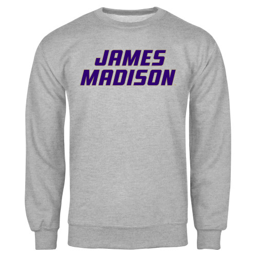  Grey Fleece Crew - Stacked James Madison