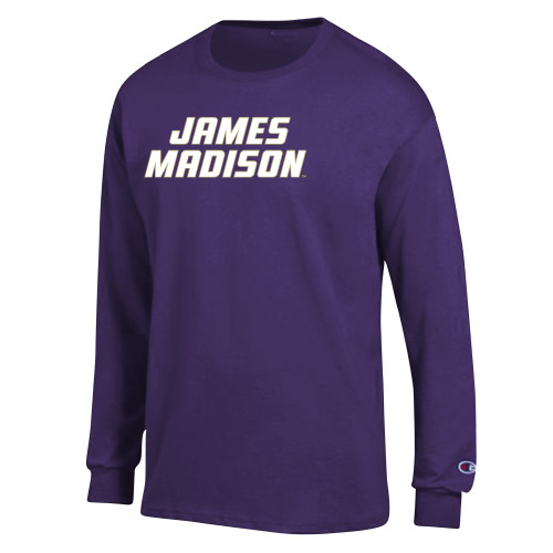 James Madison Champion Purple Long Sleeve T Shi