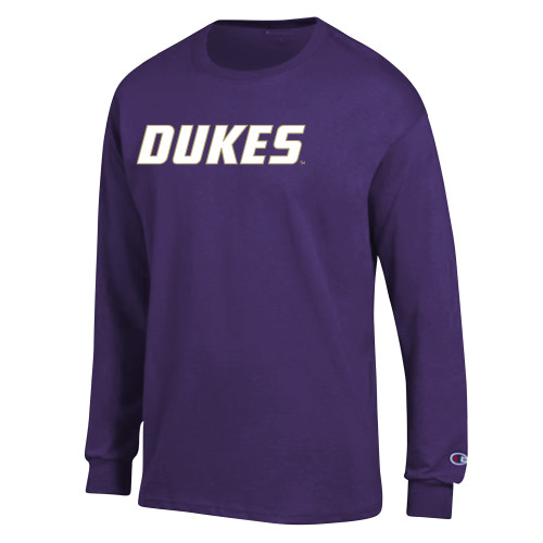 James Madison Champion Purple Long Sleeve T Shi