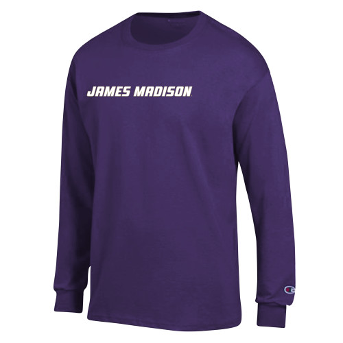 James Madison Champion Purple Long Sleeve T Shi