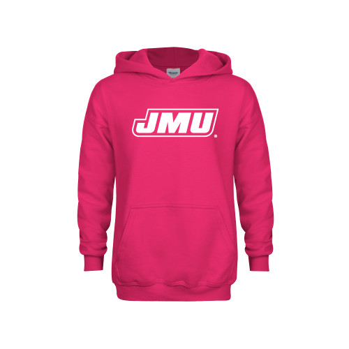  Youth Hot Pink Fleece Hoodie - Primary Logo