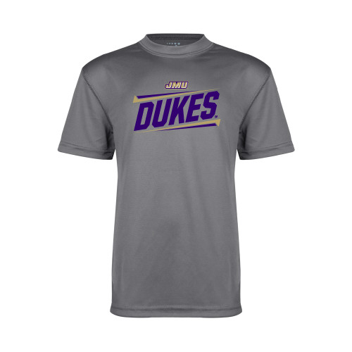  Youth Performance Grey Concrete Tee - Dukes Slanted