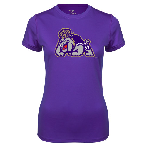  Womens Purple Performance Tee - Duke Dog