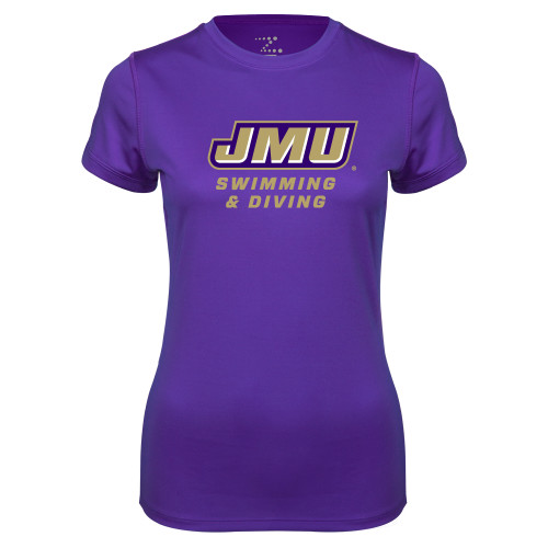 James Madison Womens Purple Performance T