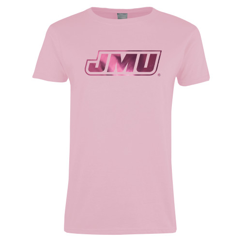  Womens Pink Short Sleeve Tee - Primary Logo Foil