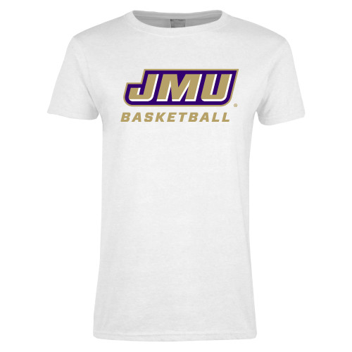 James Madison Womens White Short Sleeve T