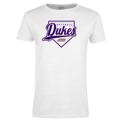 James Madison Womens White Short Sleeve T