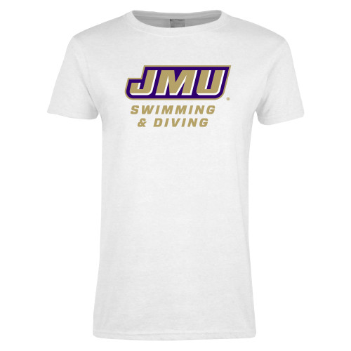 James Madison Womens White Short Sleeve T