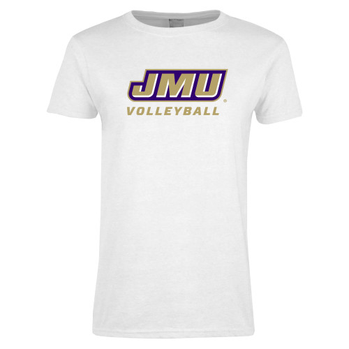 James Madison Womens White Short Sleeve T