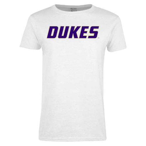  Womens White Short Sleeve Tee - Dukes