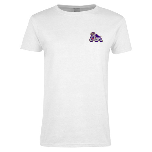  Womens White Short Sleeve Tee - Duke Dog