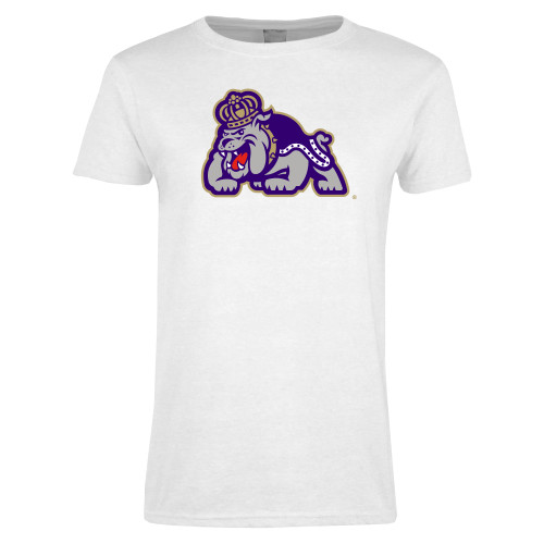  Womens White Short Sleeve Tee - Duke Dog