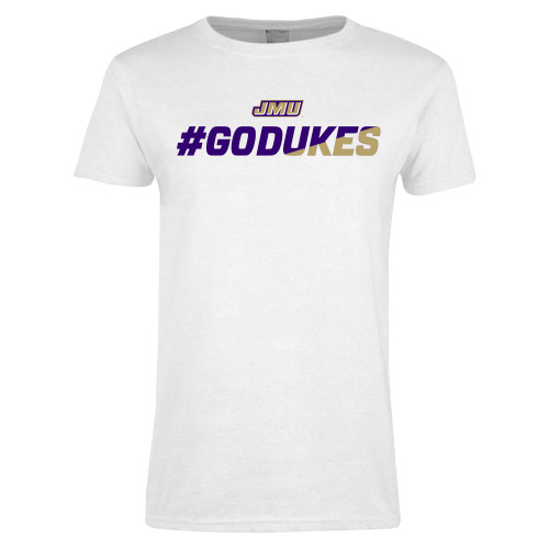  Womens White Short Sleeve Tee - #GoDukes