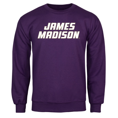  Purple Fleece Crew - Stacked James Madison