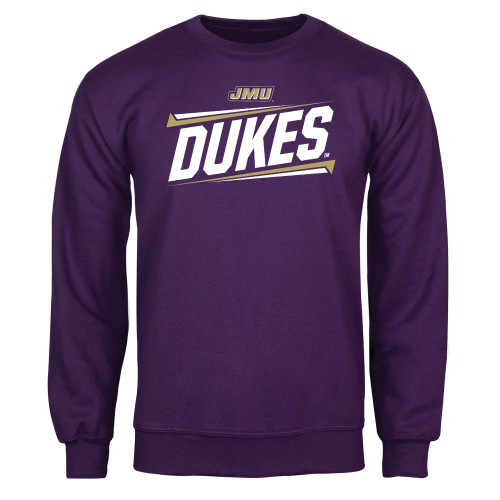  Purple Fleece Crew - Dukes Slanted