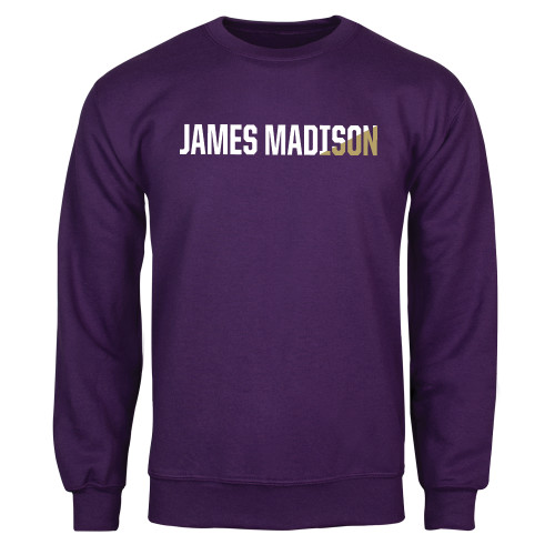  Purple Fleece Crew - James Madison Two Tone