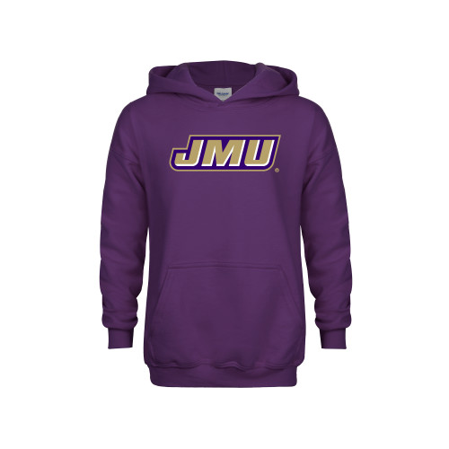  Youth Purple Fleece Hoodie - Primary Logo