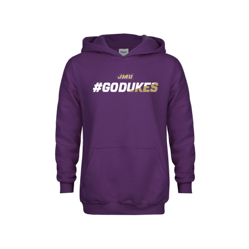  Youth Purple Fleece Hoodie - #GoDukes