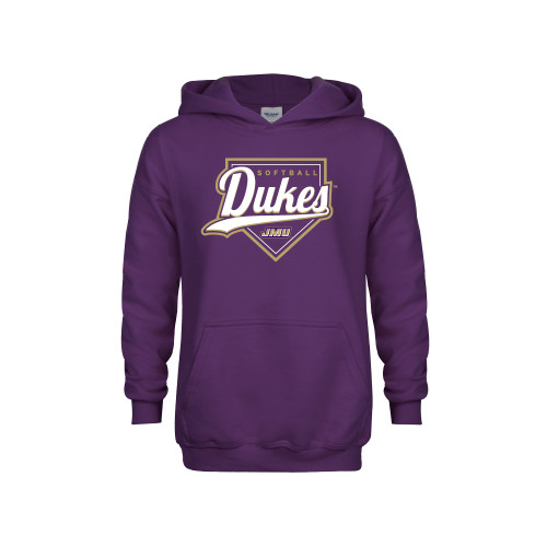 James Madison Youth Purple Fleece Hood