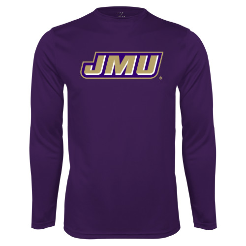  Purple Performance Long Sleeve Shirt - Primary Logo