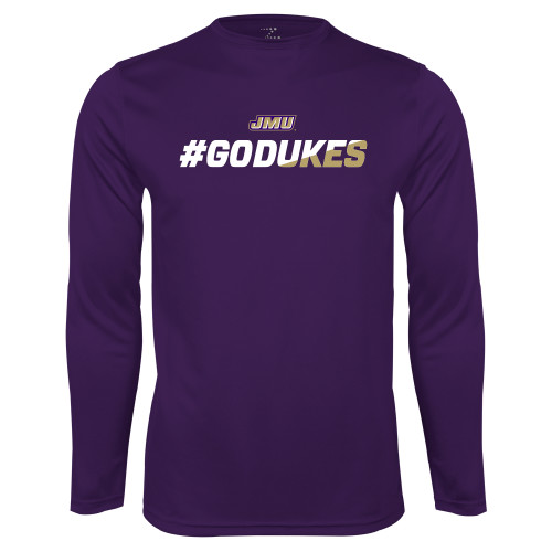  Purple Performance Long Sleeve Shirt - #GoDukes