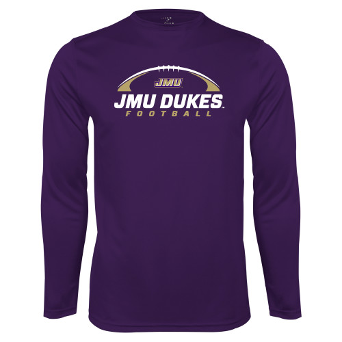 James Madison Purple Performance Long Sleeve Shi