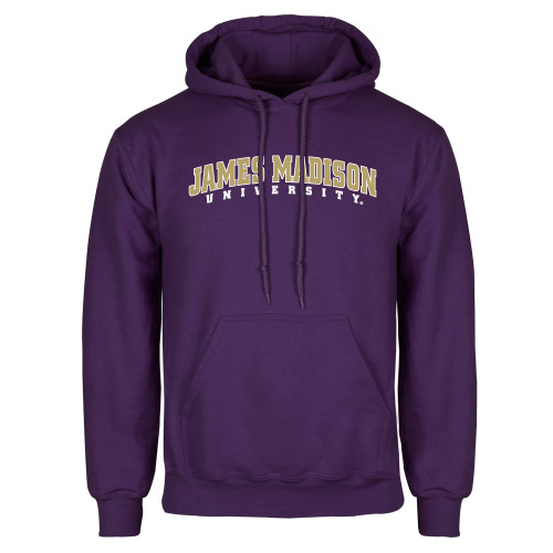  Purple Fleece Hoodie - James Madison University Arched