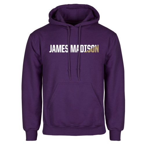  Purple Fleece Hoodie - James Madison Two Tone