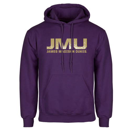  Purple Fleece Hoodie - JMU James Madison Dukes Textured