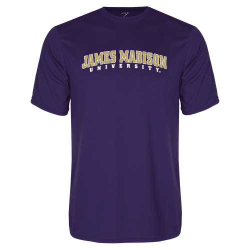  Purple Performance Tee - James Madison University Arched