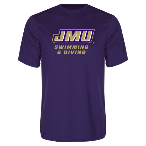  Purple Performance Tee - Swimming & Diving