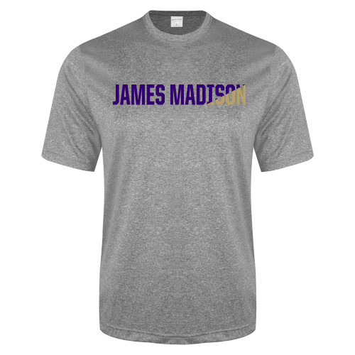  Grey Heather Performance Contender Tee - James Madison Two Tone