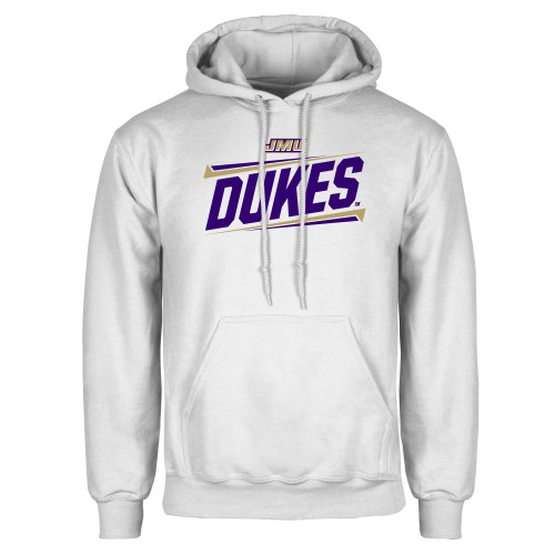  White Fleece Hoodie - Dukes Slanted