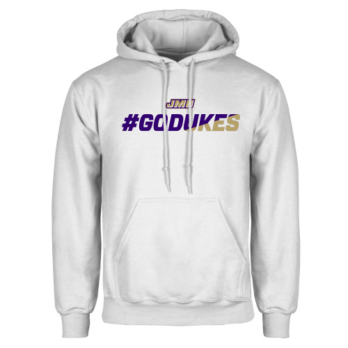  White Fleece Hoodie - #GoDukes