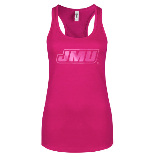 James Madison Next Level Ladies Raspberry Ideal Racerback Ta