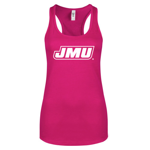 James Madison Next Level Ladies Raspberry Ideal Racerback Ta