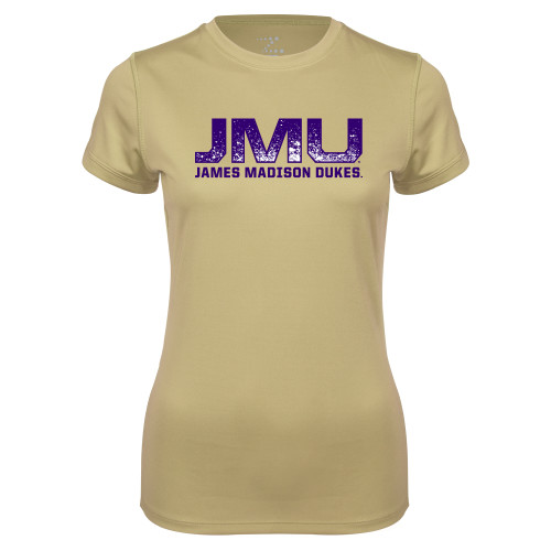 James Madison Ladies Syntrel Performance Vegas Gold T