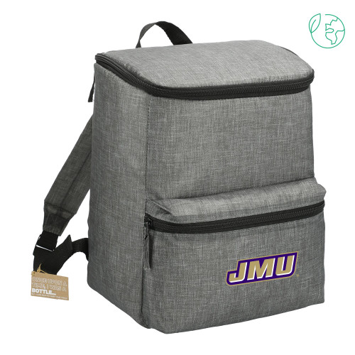 James Madison Excursion Charcoal Recycled 20 Can Backpack Cooler