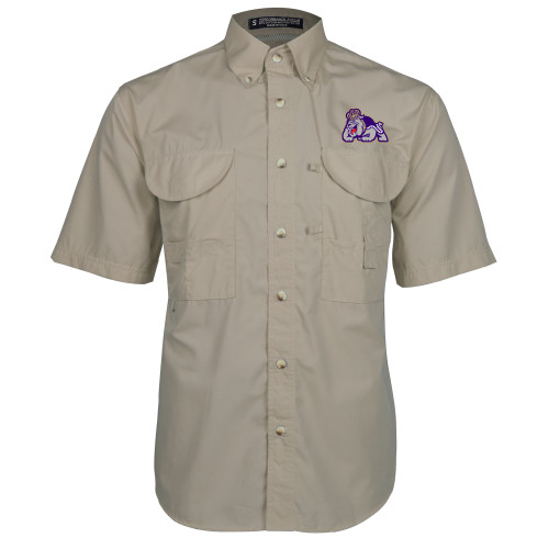 James Madison Khaki Fishing Shirt Performance Short Slee