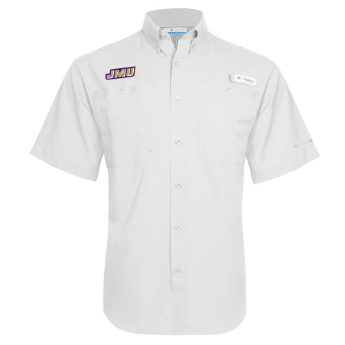 James Madison Columbia White Tamiami Performance Short Sleeve Shi