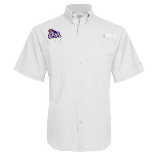 James Madison Columbia White Tamiami Performance Short Sleeve Shi