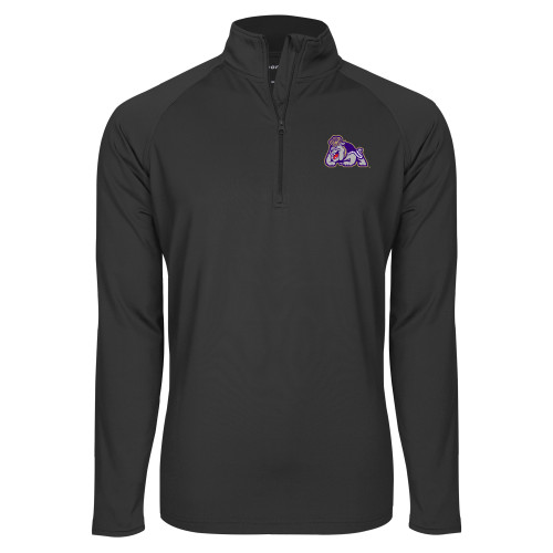 James Madison Sport Tek Charcoal Sport Wick Stretch 1/2 Zip Pullov