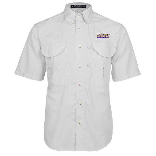  White Fishing Shirt Performance Short Sleeve - Primary Logo