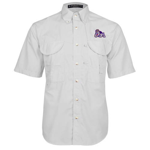  White Fishing Shirt Performance Short Sleeve - Duke Dog