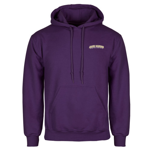  Purple Fleece Hoodie - James Madison University Arched