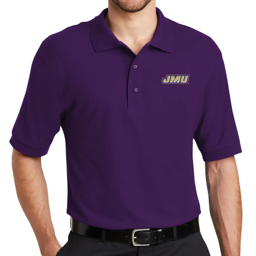  Purple Silk Touch Polo - Primary Logo