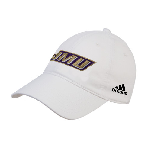 James Madison Adidas White Adjustable Washed Slouch Hat