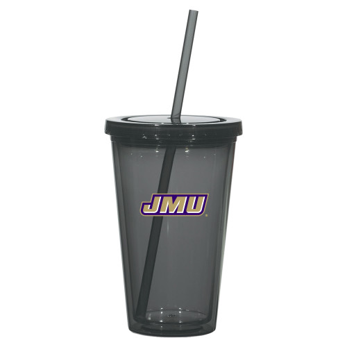 James Madison Madison Double Wall Charcoal Tumbler w/Straw 16oz