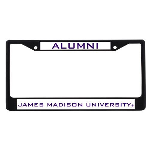 James Madison Alumni Metal License Plate Frame in Black