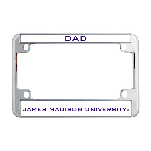 James Madison Metal Motorcycle License Plate Frame in Chrome